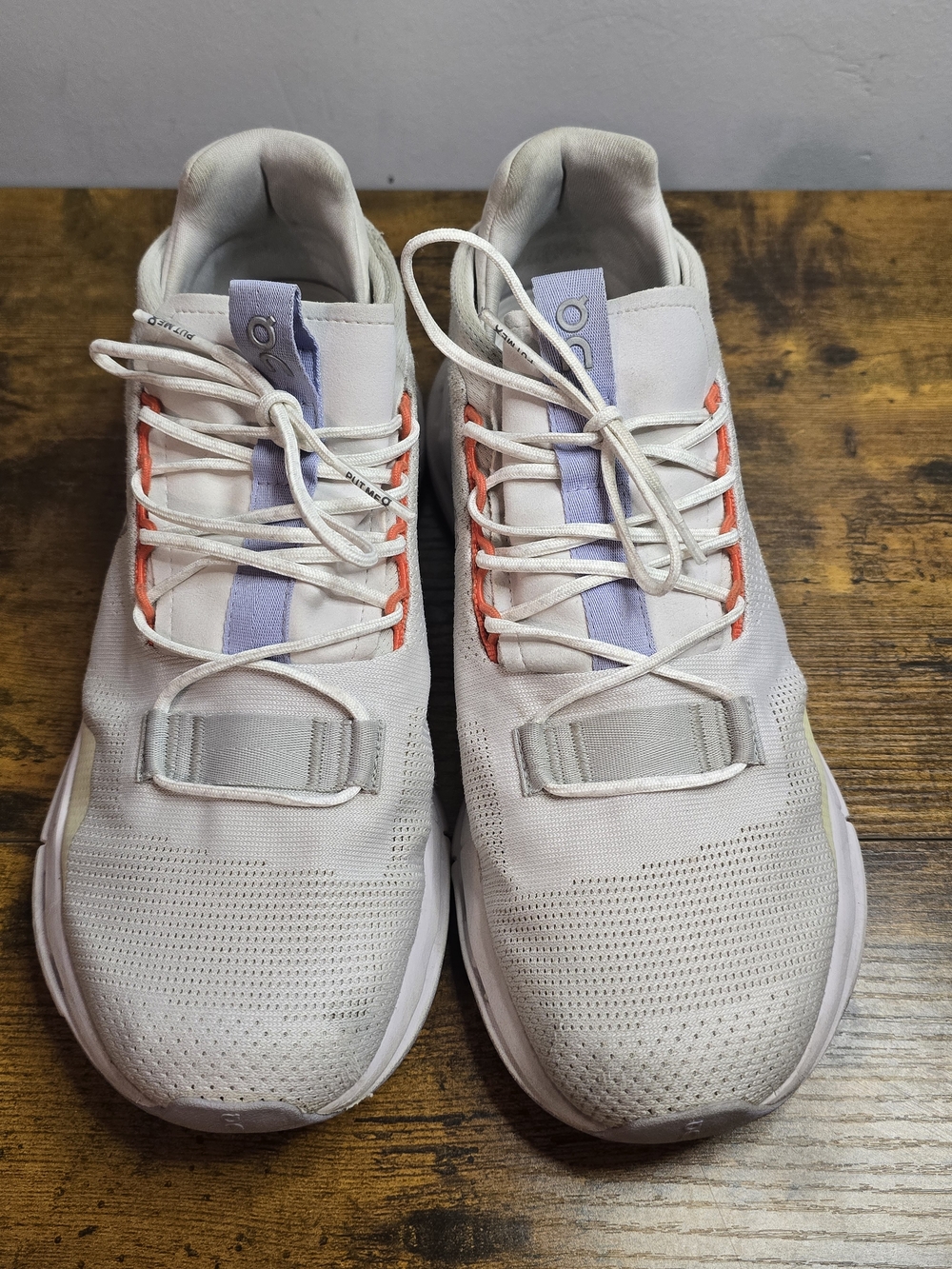 On Cloud Cloudnova Women Size 10 Running Shoes White Lavender Orange 26.98982